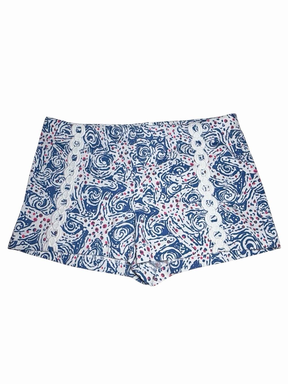 Lilly Pulitzer Little Liza Indigo Star Crush Shorts Girls Size 12 Starfish